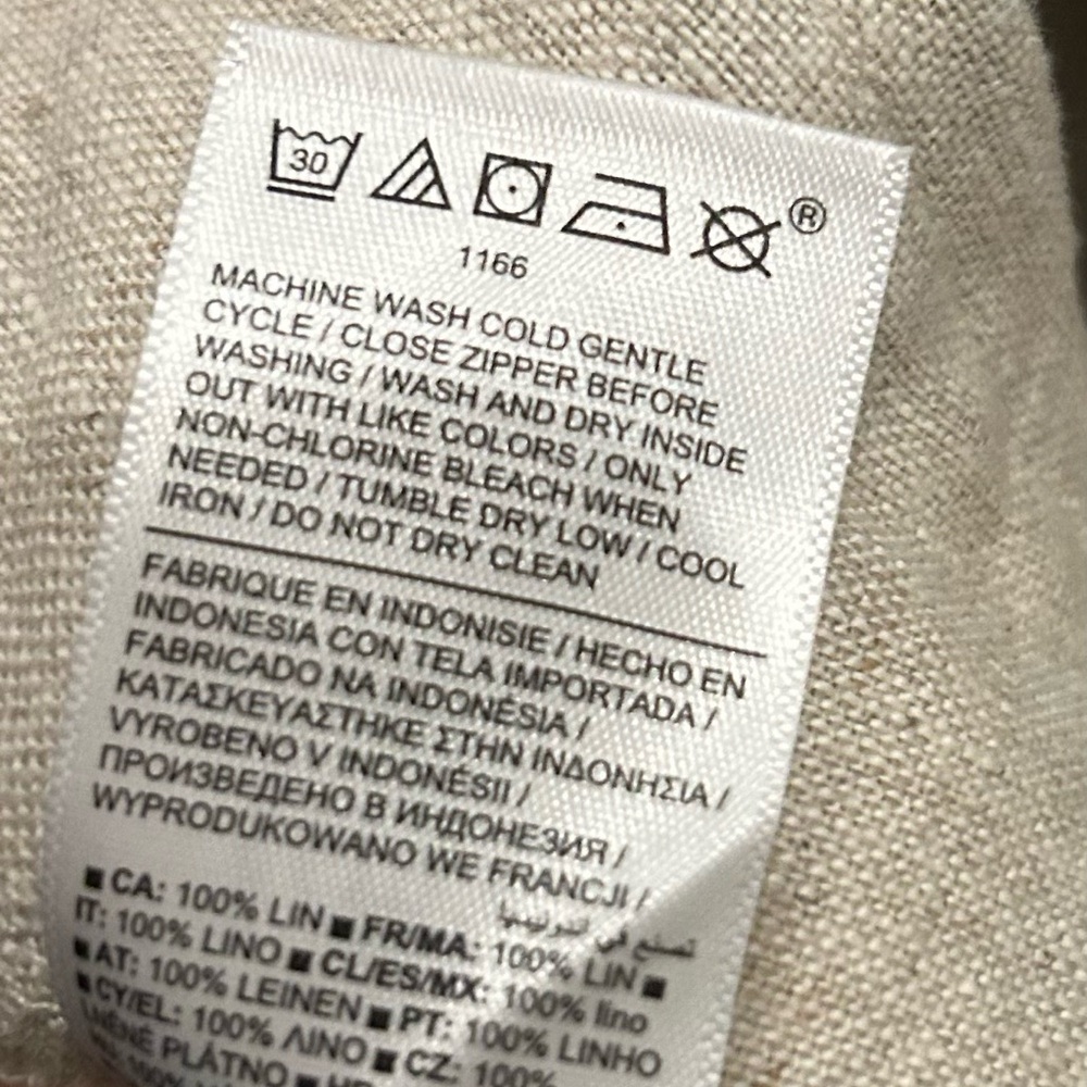 Athleta Tan Retreat Linen High Rise Jogger Pants size Medium Tall Style 851026 - Picture 9 of 12